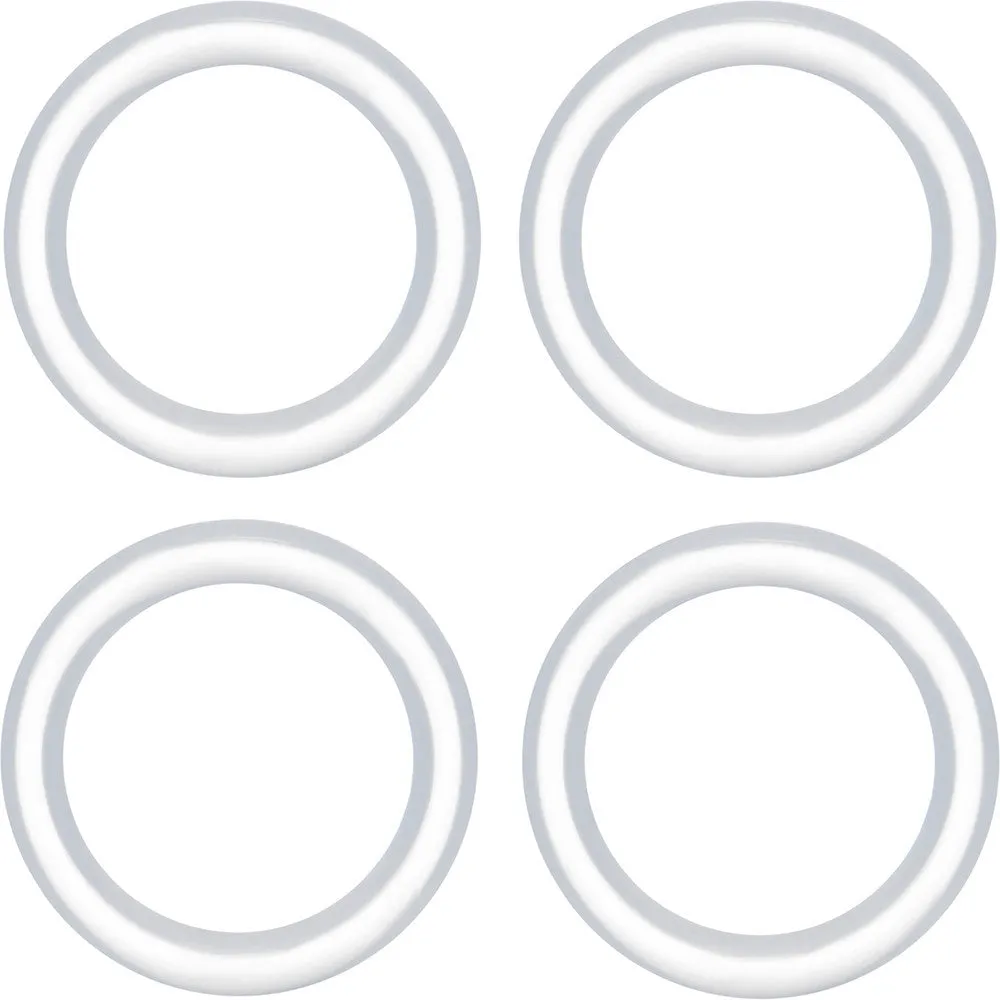 1/2 Clear Rubber O-Ring 4-Pack