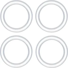 1/2 Clear Rubber O-Ring 4-Pack