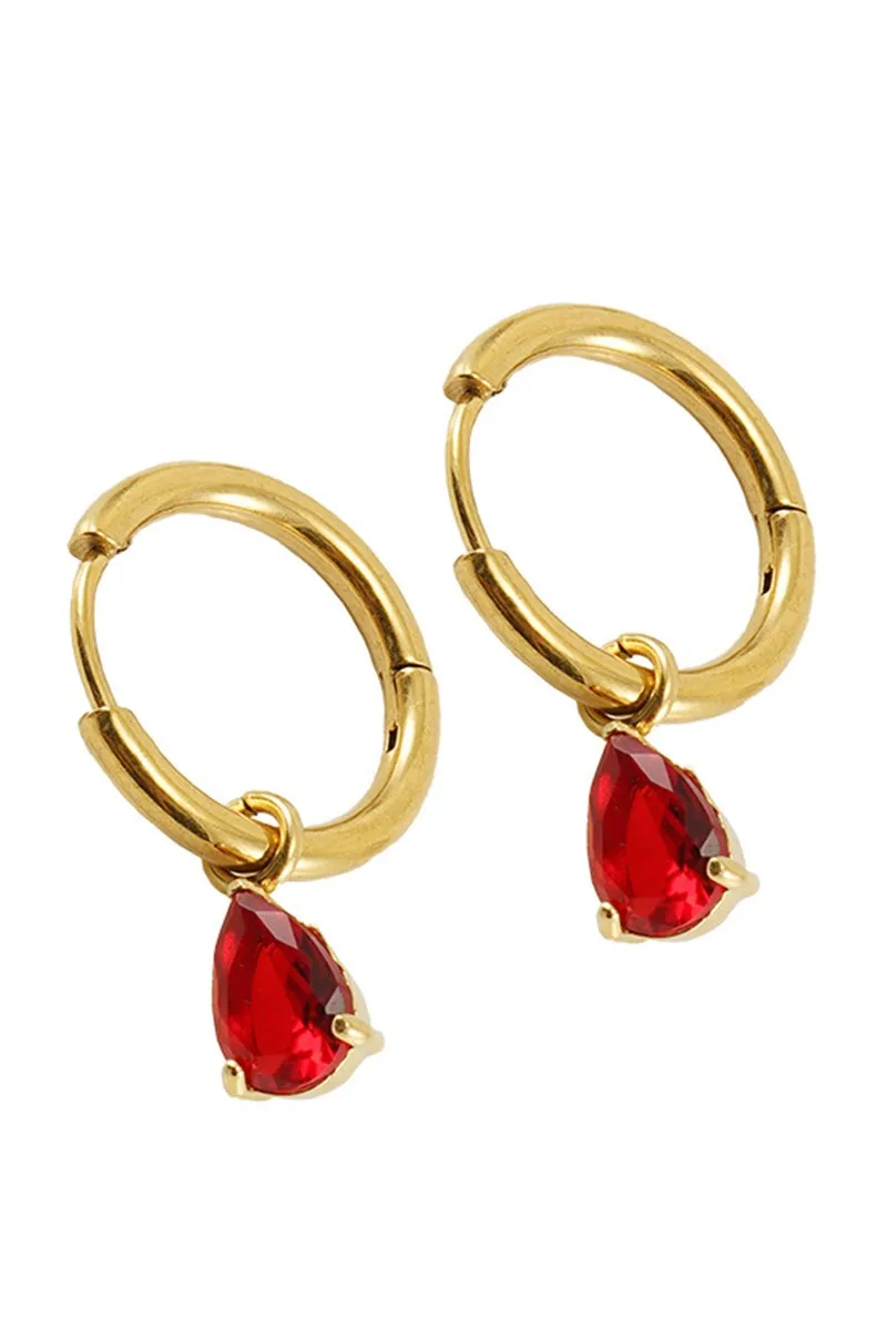 18K GOLD PLATED STAINLESS STEEL EARRINGS, SIZE