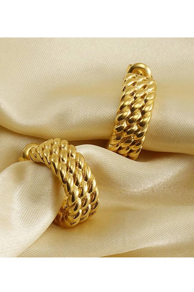 18K GOLD PLATED STAINLESS STEEL EARRINGS_CWAJE0397