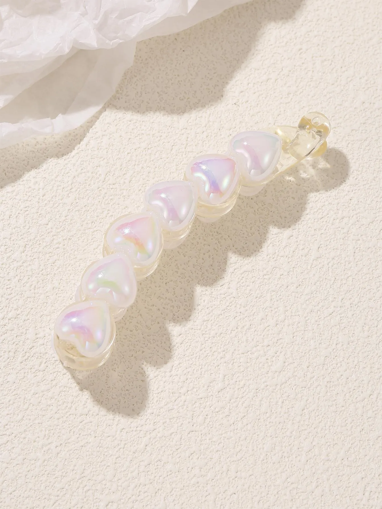 1pc Faux Pearl Decor Banana Clip