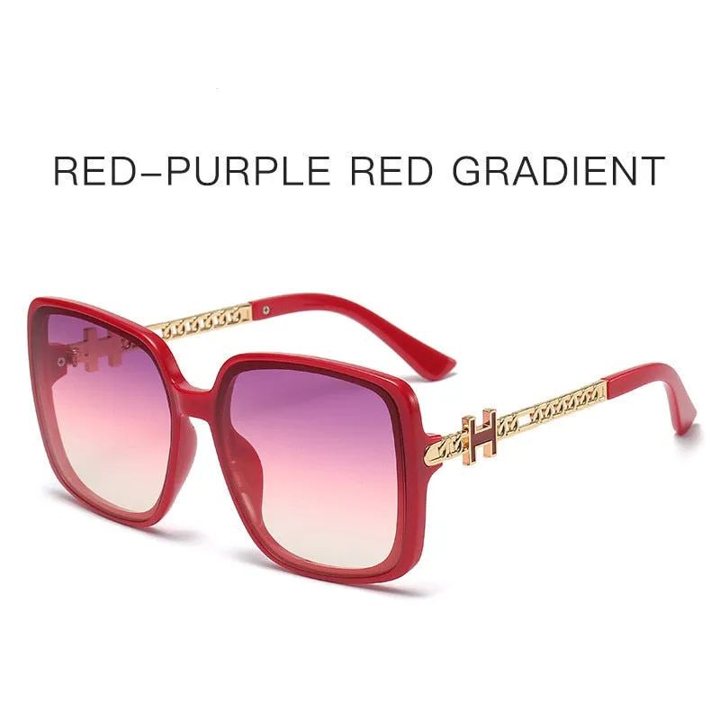 2022 Square Sunglasses Women Big Frame Fashion Retro Mirror Sun Glasses