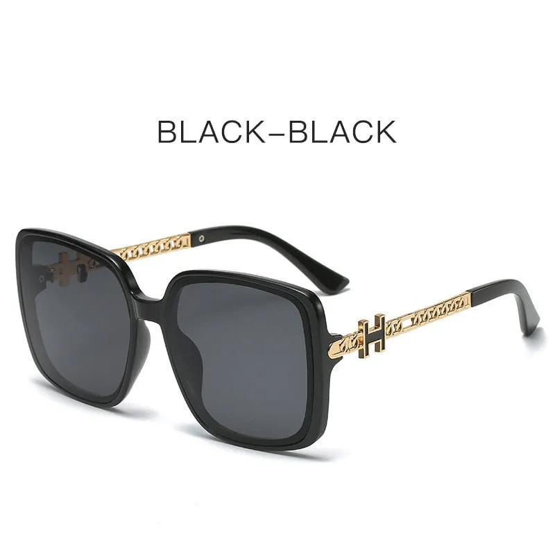 2022 Square Sunglasses Women Big Frame Fashion Retro Mirror Sun Glasses