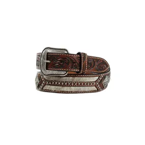 3D Belt Co Men's Calf Hair Leather Belt - Brown