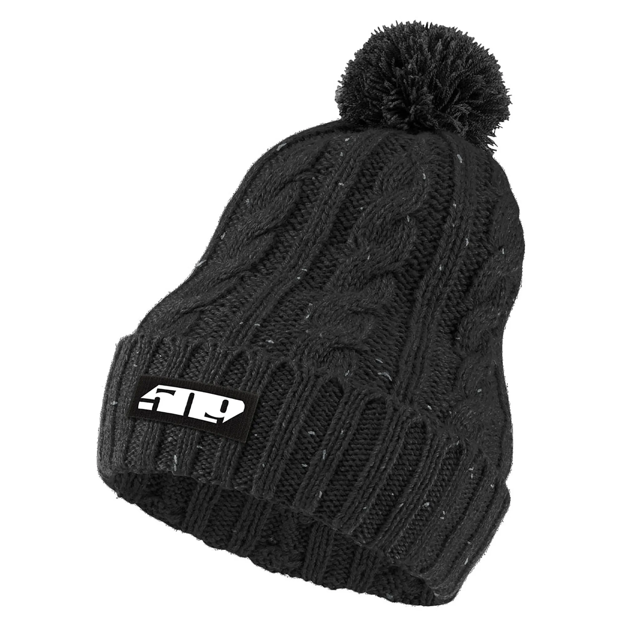 509  Womens Fleck Pom Beanie Knit Warm Snowmobile Snocross Style Winter Gear