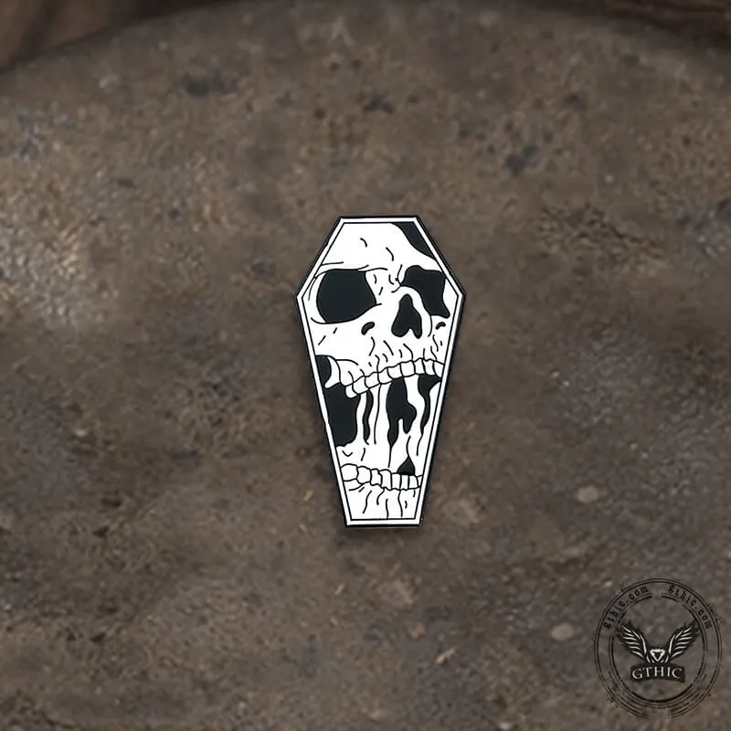 6 Pcs Punk Skull Design Alloy Brooches