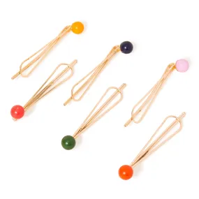 Accessorize London Ball Hair Grips 6 Pack