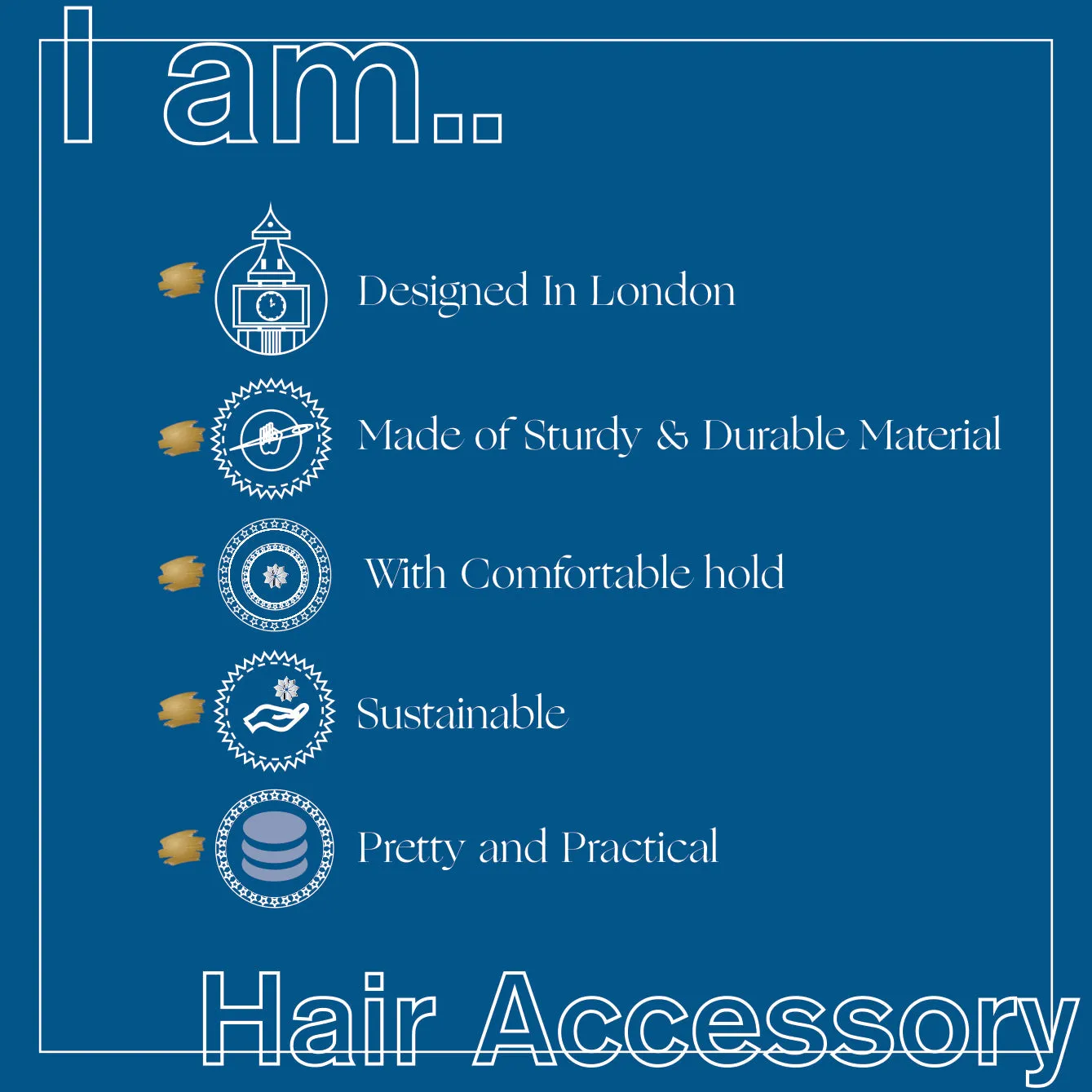 Accessorize London Ball Hair Grips 6 Pack