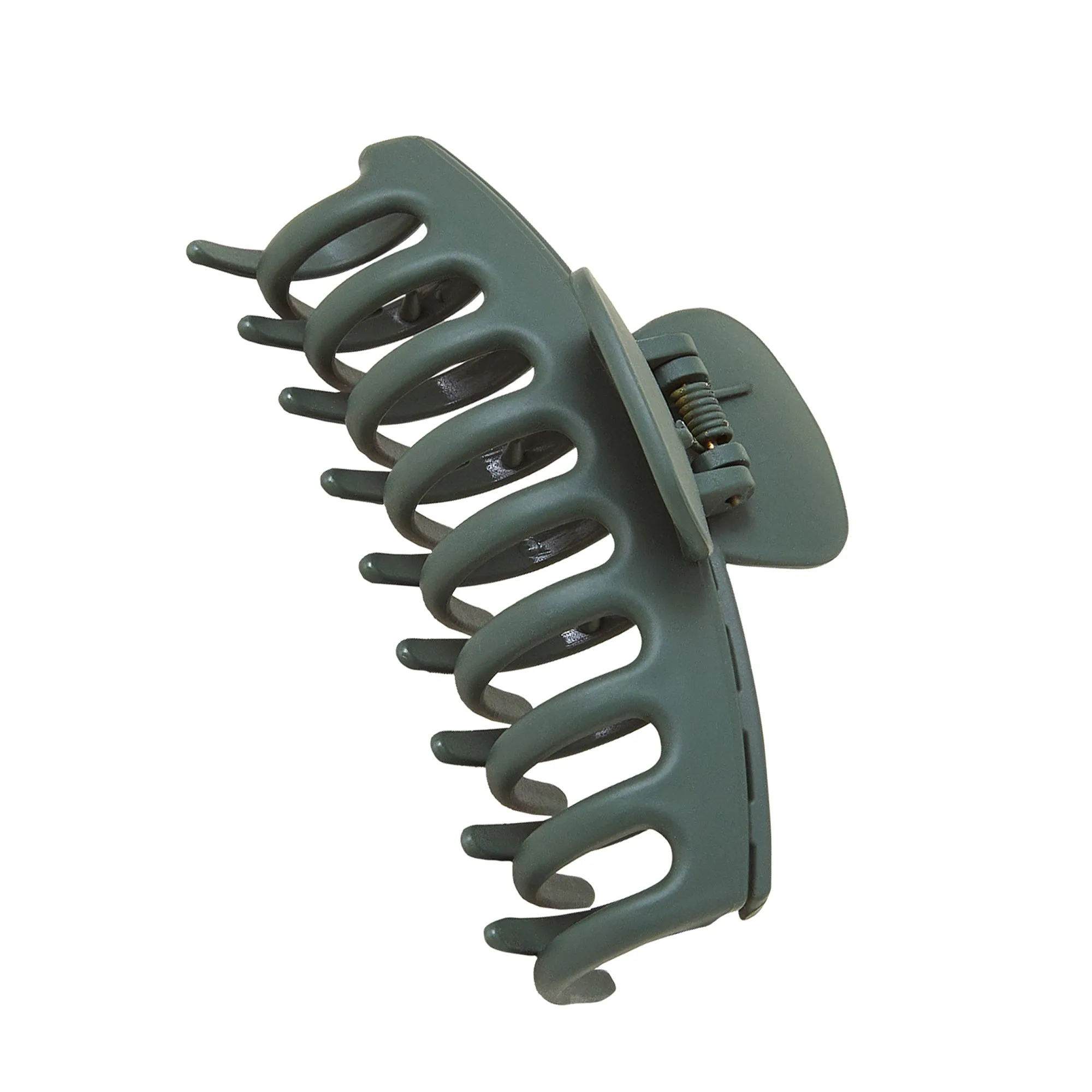 Accessorize London Extra Large Green Matte Claw Clip