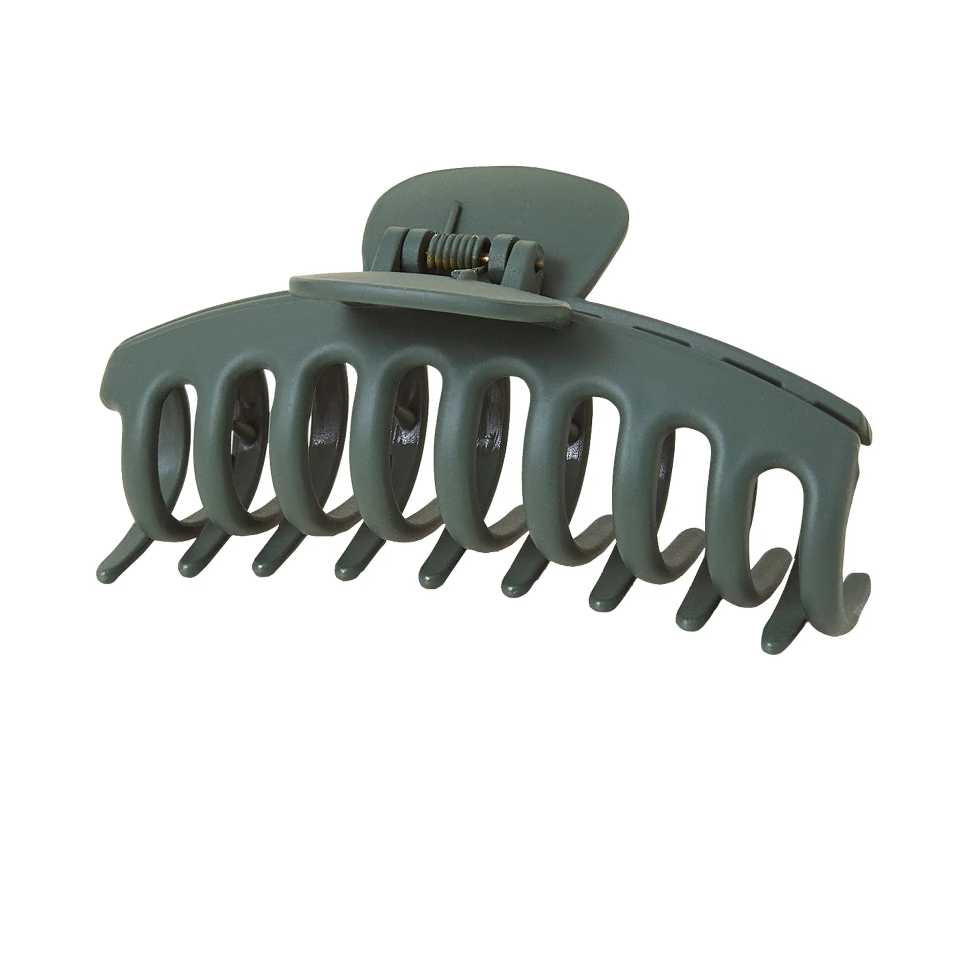 Accessorize London Extra Large Green Matte Claw Clip