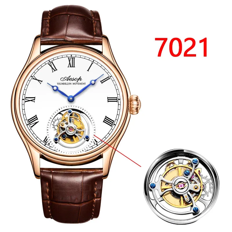 Aesop Real Flying Tourbillon Movement Mechanical Watches Luxury.