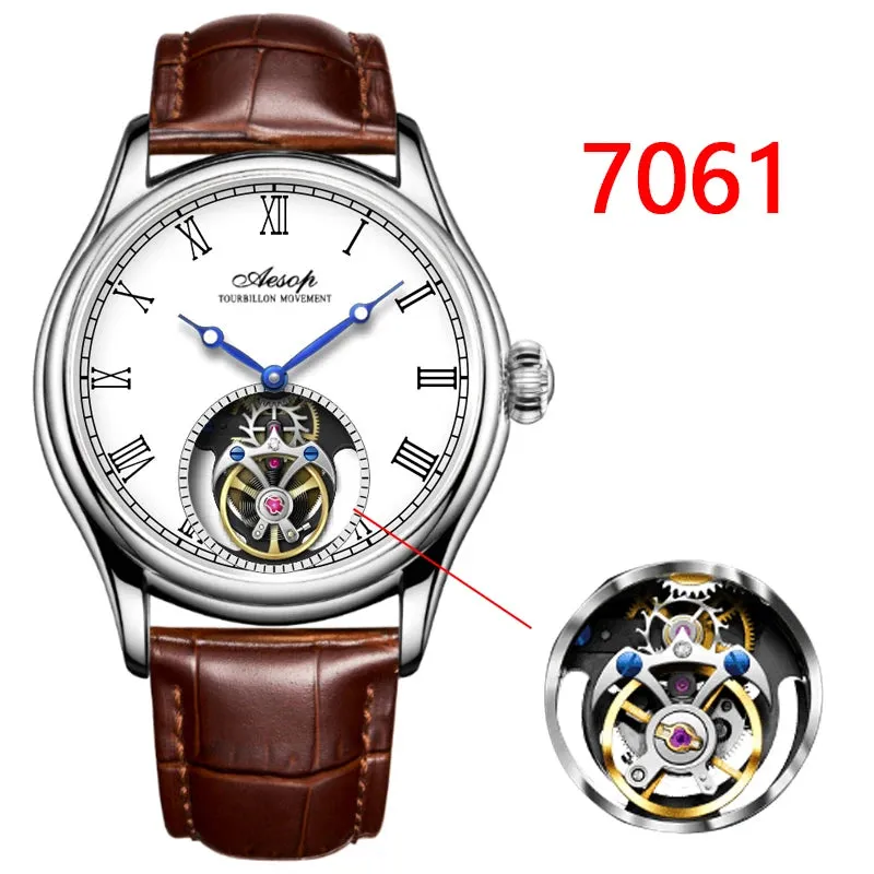 Aesop Real Flying Tourbillon Movement Mechanical Watches Luxury.