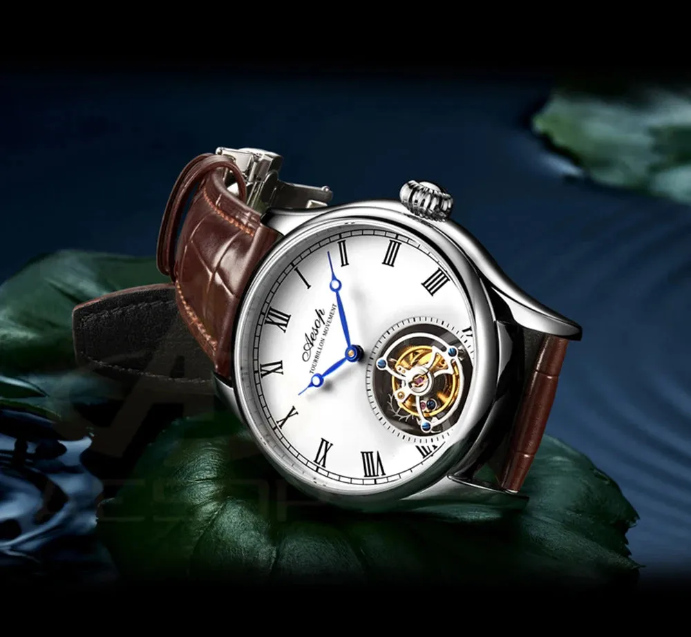 Aesop Real Flying Tourbillon Movement Mechanical Watches Luxury.