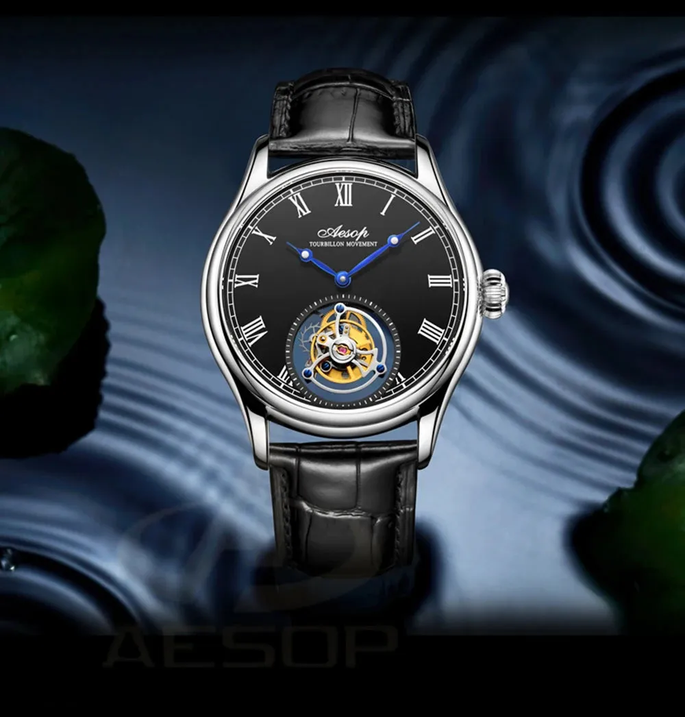 Aesop Real Flying Tourbillon Movement Mechanical Watches Luxury.