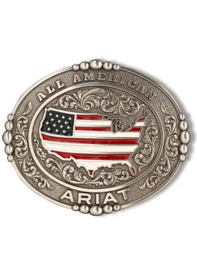 Ariat A37052 Oval Buckle All American Antique Silver