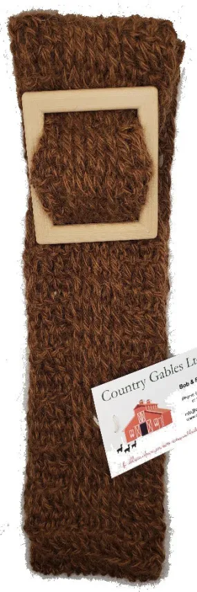 AS30 Alpaca Ribbed Scarf -Dark  Brown