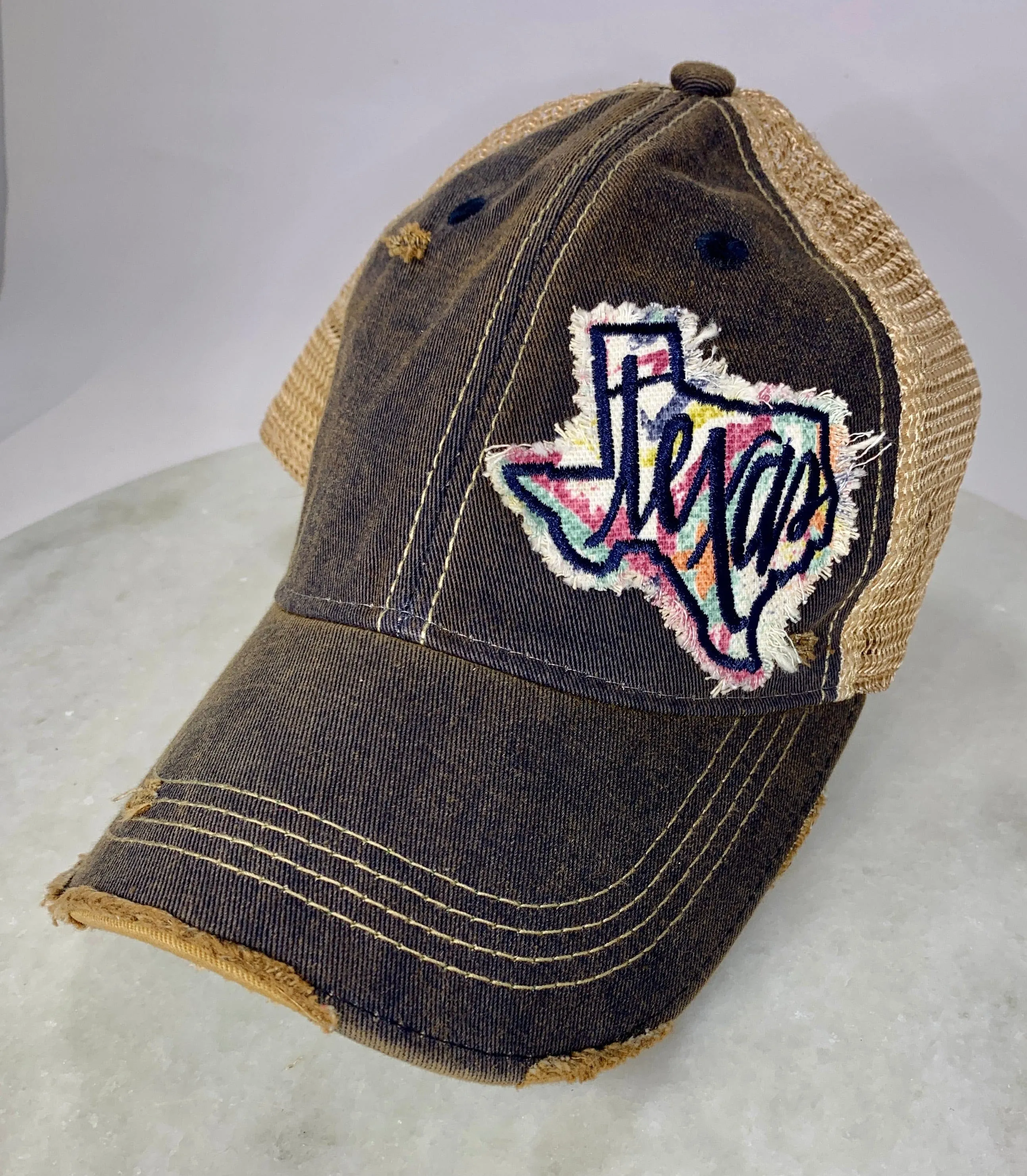 Assorted Texas Shape Patch Trucker Hats