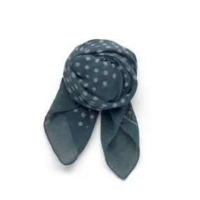 Bandana | Teal Indigo Polka Dot