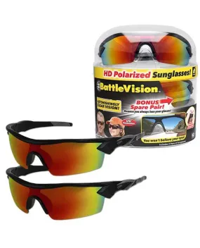 Battle Vision HD Polarized Sunglasses - 2 Pack