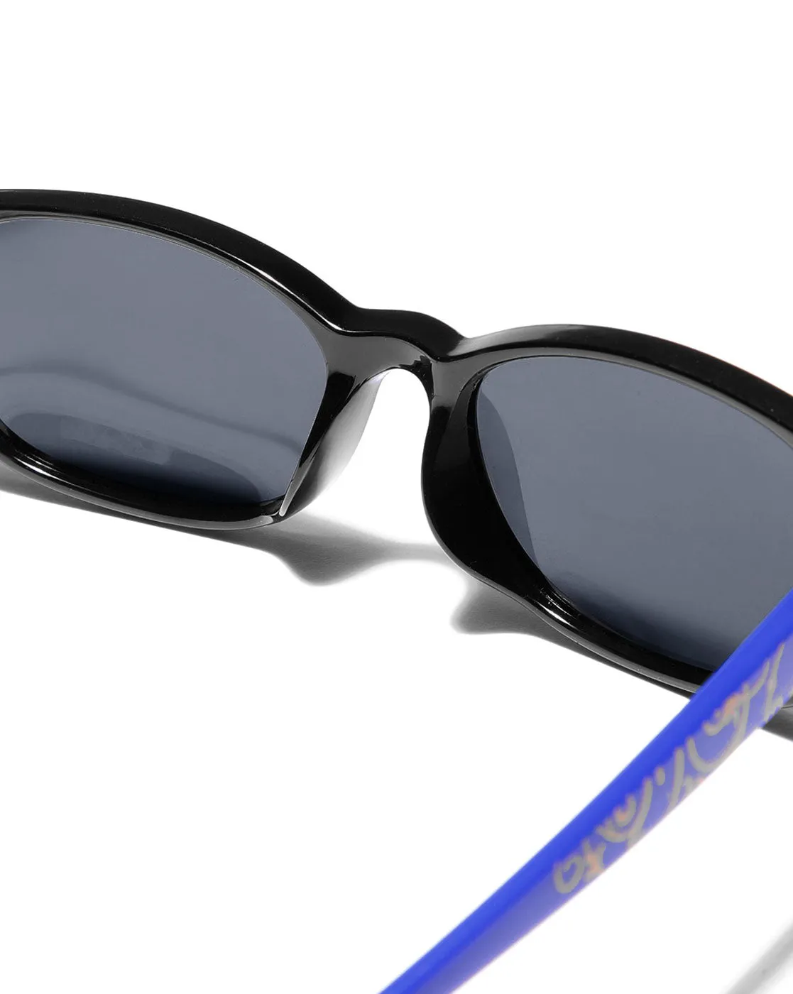 Black & Blue Toned with Polarised Lens Rectangle Sunglass for boy