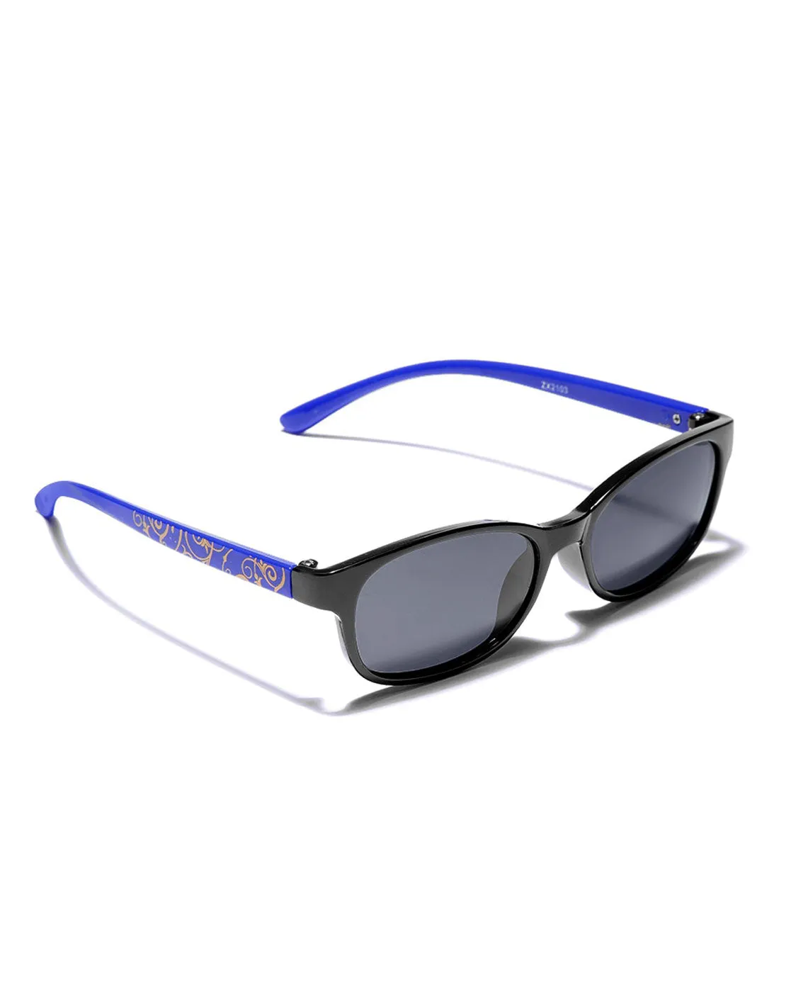 Black & Blue Toned with Polarised Lens Rectangle Sunglass for boy