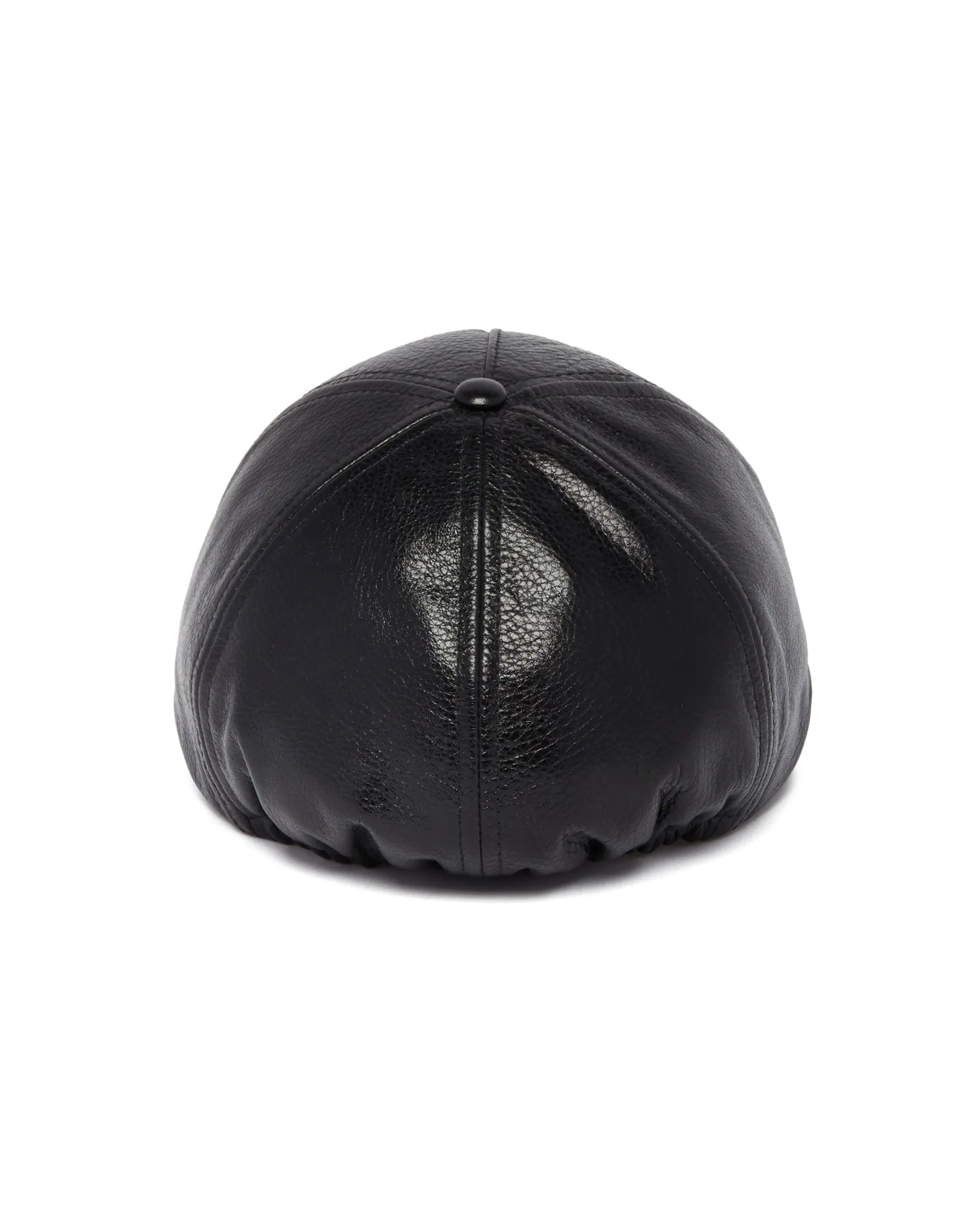 Black Leather Baseball Cap