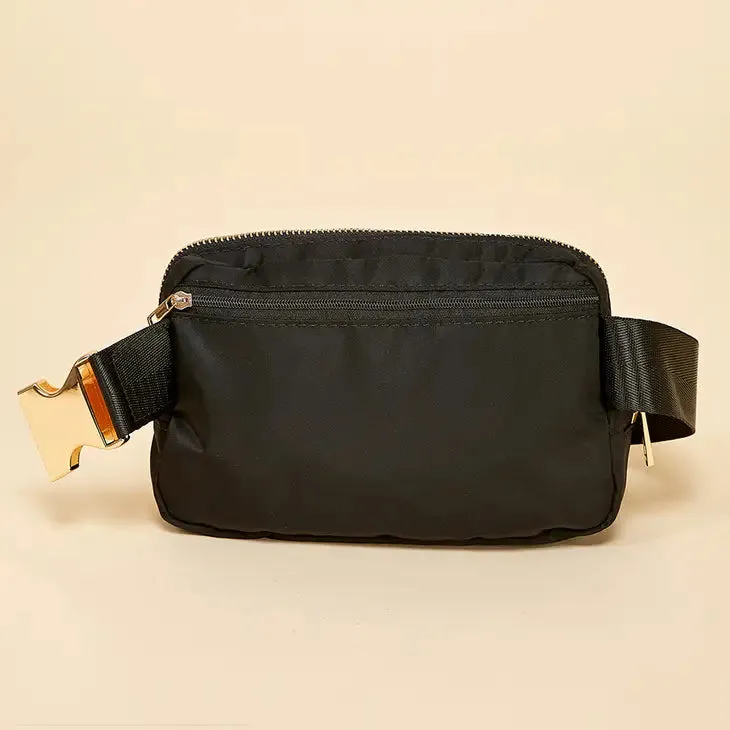 BLACK MINI BELT BAG/FANNY PACK