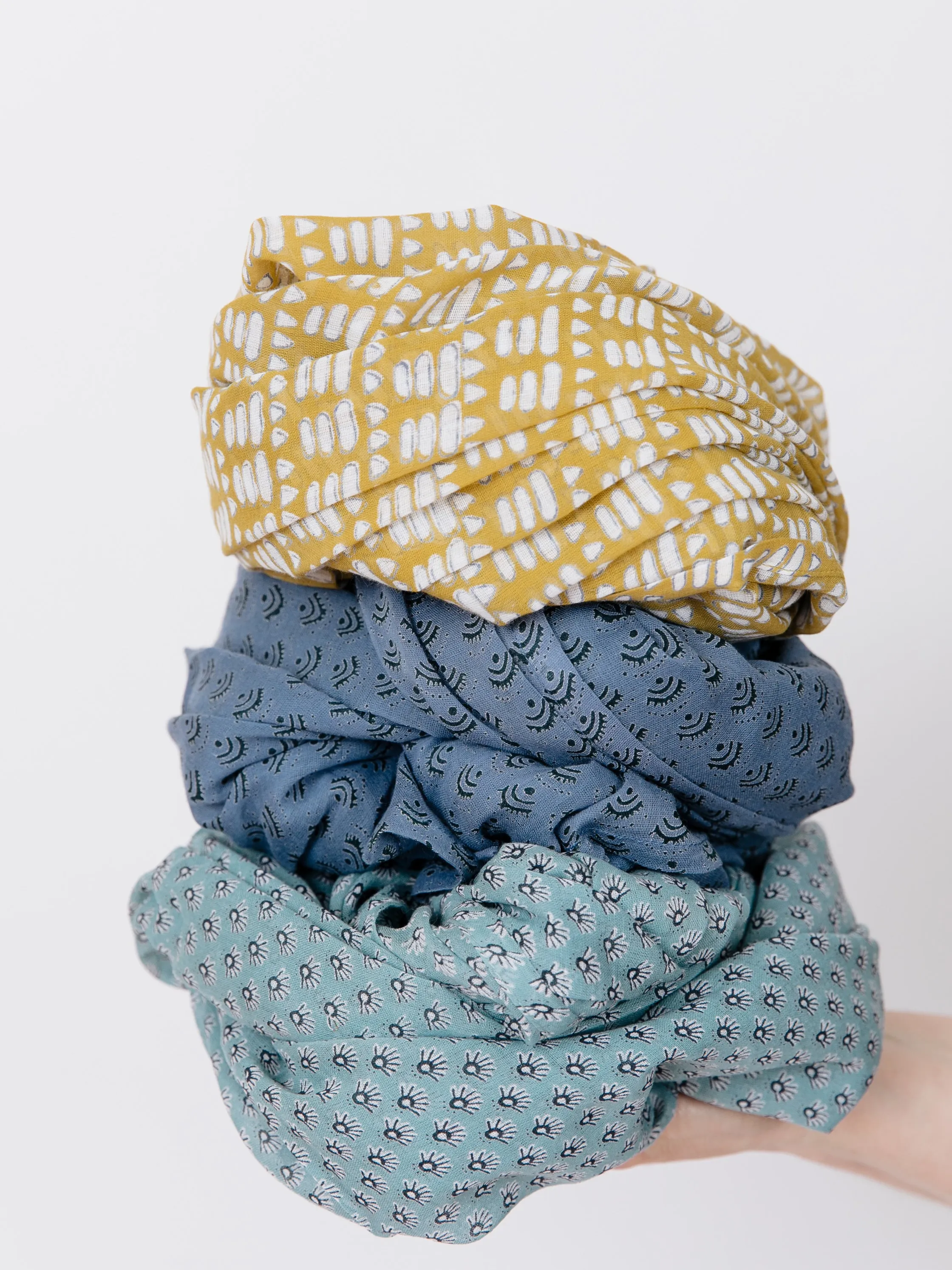 Block Printed Scarf by Graymarket Design - Keki Navy