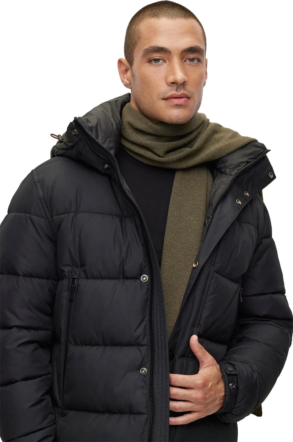 Boss Kaios Scarf In Dark Green For Men