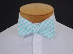 Boy's Bow Tie 16607 Aqua/White Check