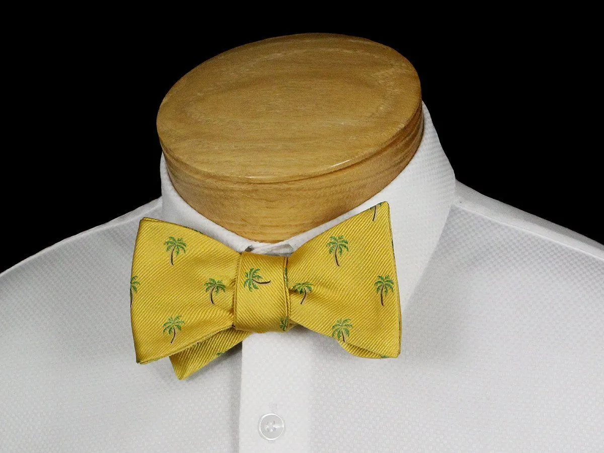 Boy's Bow Tie 22527 Yellow Palm Tree Pattern