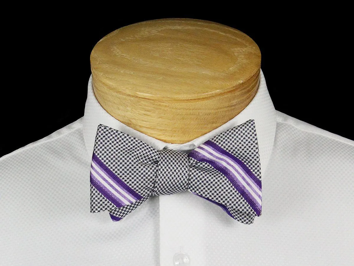 Boy's Bow Tie 22533 Grey/Purple Stripe