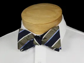 Boy's Bow Tie 22542 Navy/Khaki Stripe