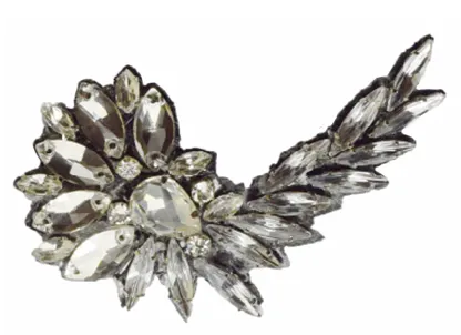 Broadway - Clear Crystal Rhine Stone Embellished Brooch