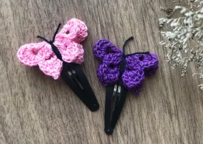 Butterfly Snap Clips -Combo - Set of 2 (Pink/Purple)