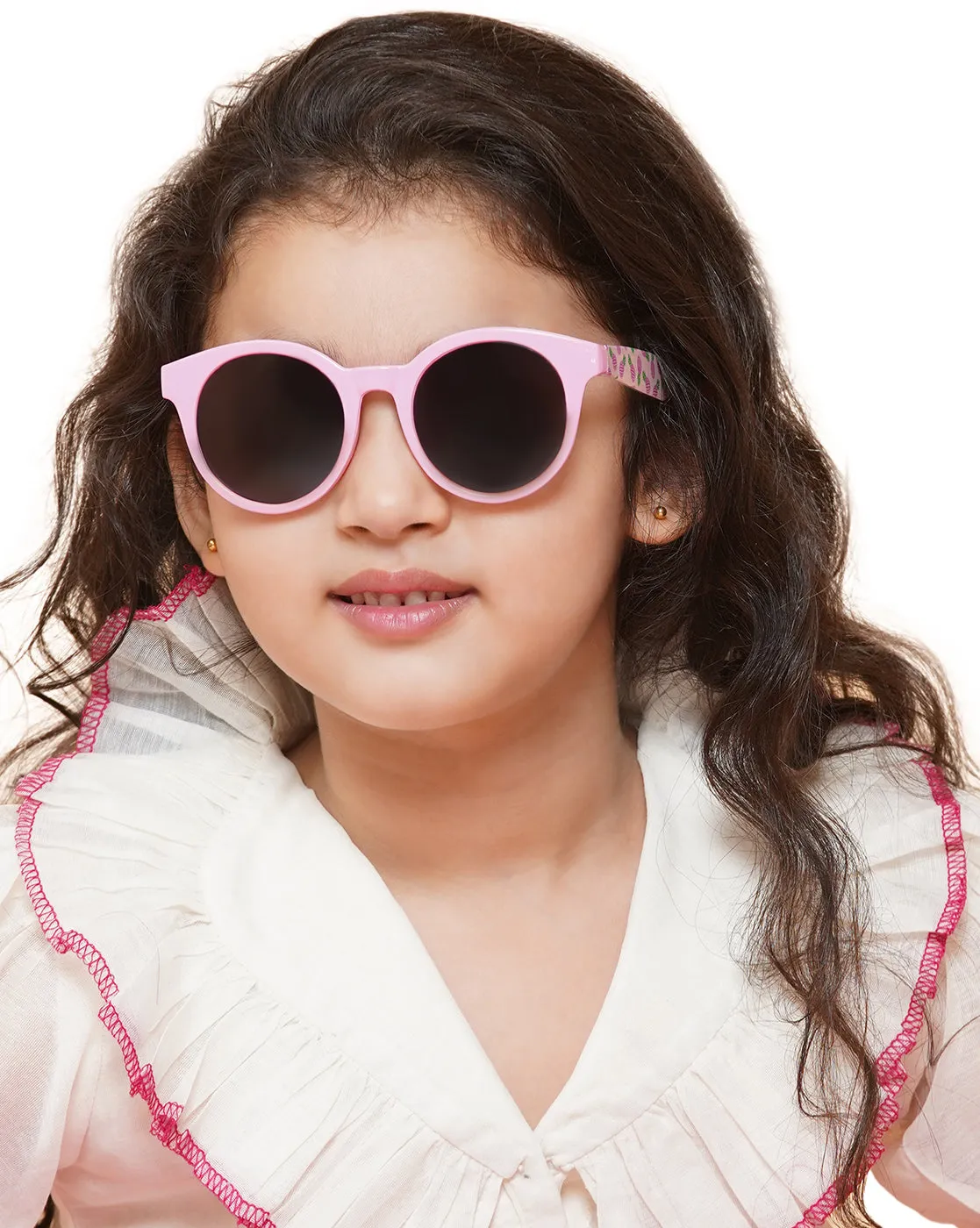 Carlton London Black Lens & Pink Cateye Sunglasses For Girl