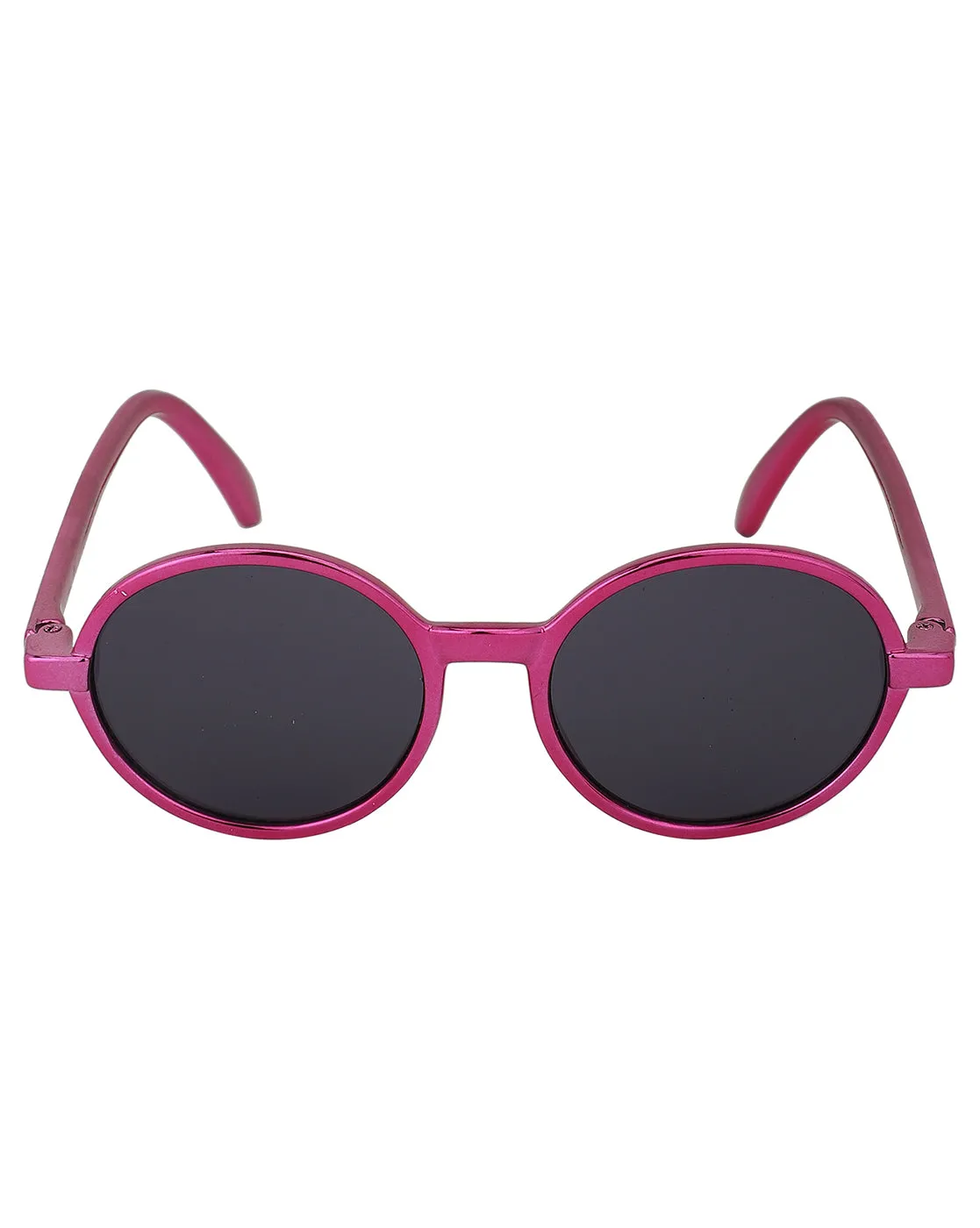 Carlton London Black Lens & Pink Round Sunglasses For Girl