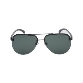 Carlton London Premium Black & Green Toned Polarised And Uv Protected Lens Aviator Sunglasses For Men