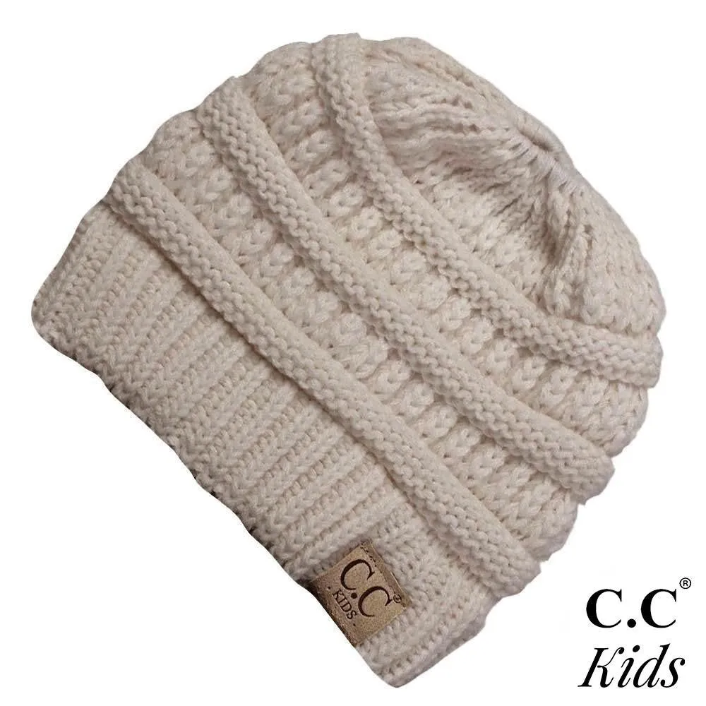 C.C Kids Messy Bun Beanie