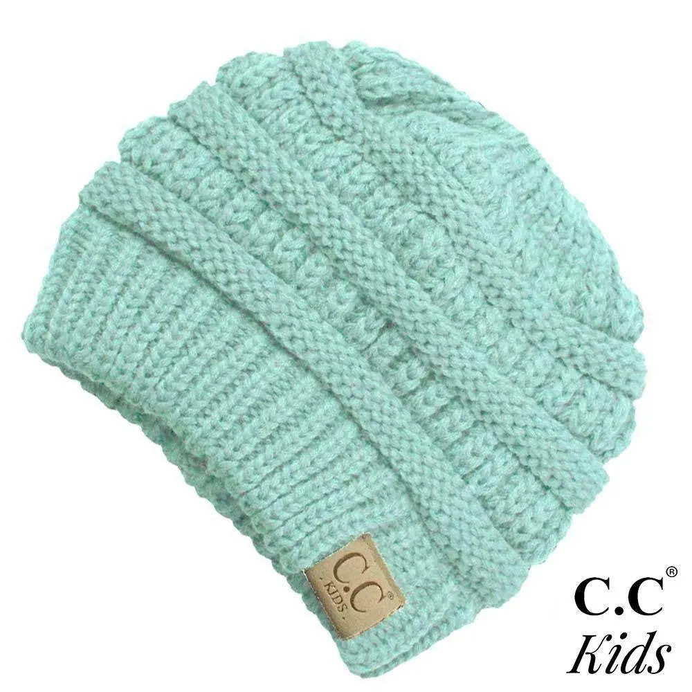 C.C Kids Messy Bun Beanie