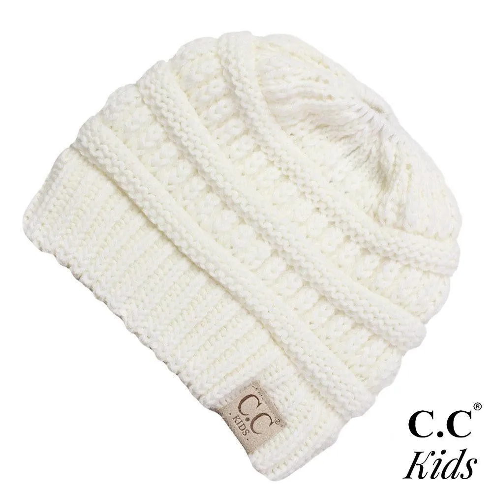 C.C Kids Messy Bun Beanie