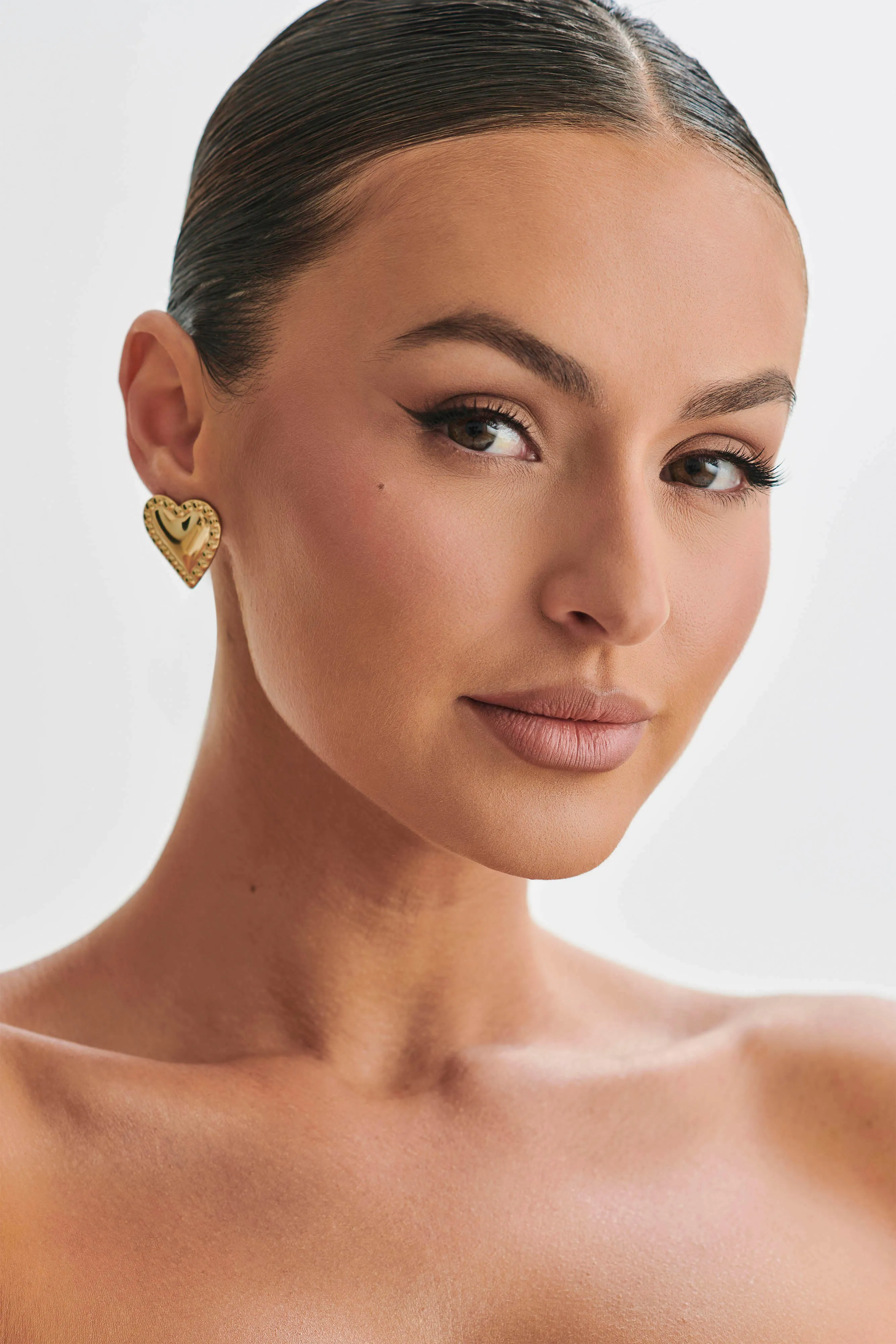 Cera Heart Earrings - Gold