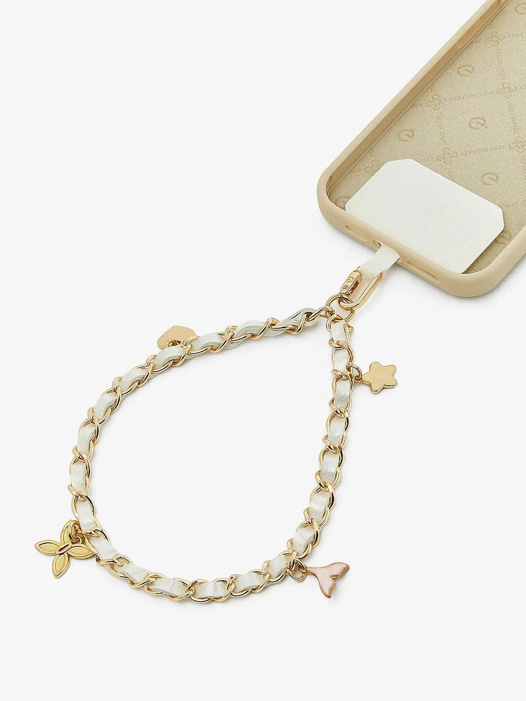 Charm Phone Case Wrist Strap