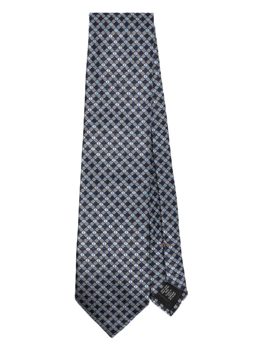 Check Patterned-Jacquard Silk Tie