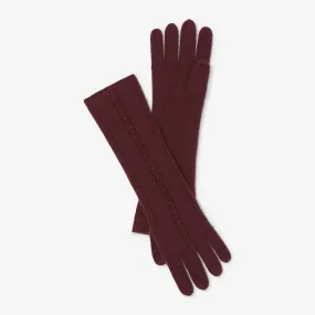 Circle Cable Gloves - Cashmere :: Chianti