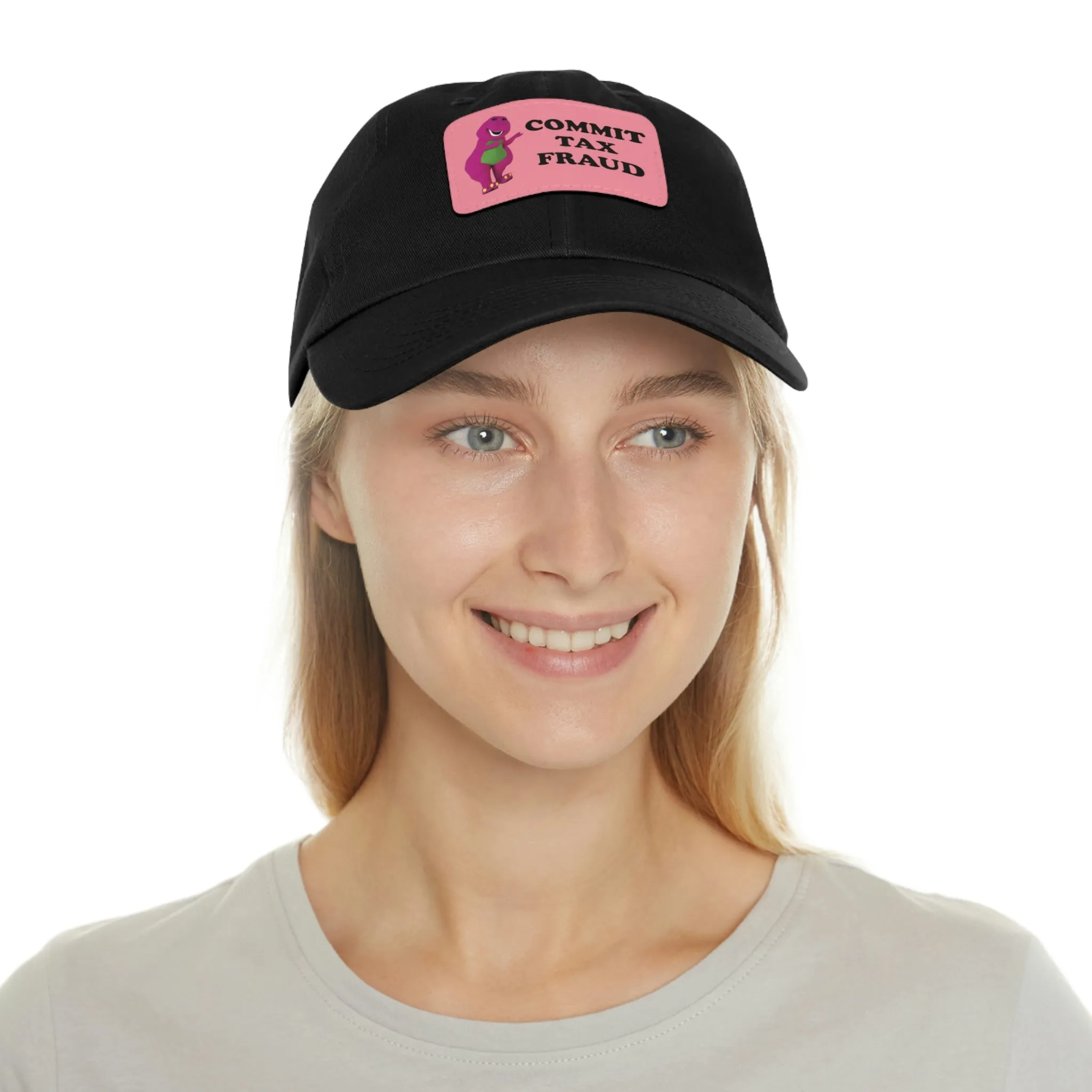 Commit Tax Fraud Dad Hat with Leather Patch