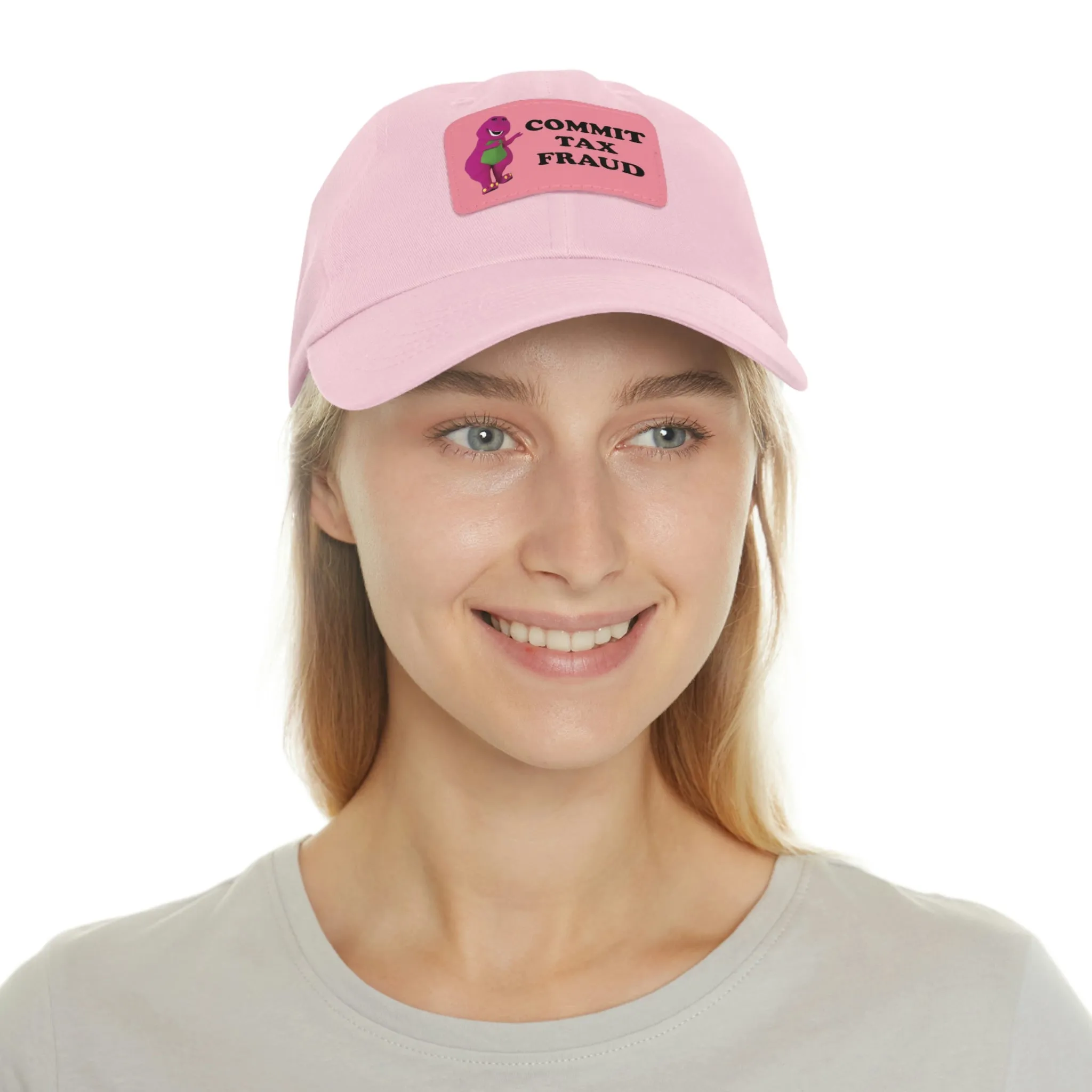 Commit Tax Fraud Dad Hat with Leather Patch