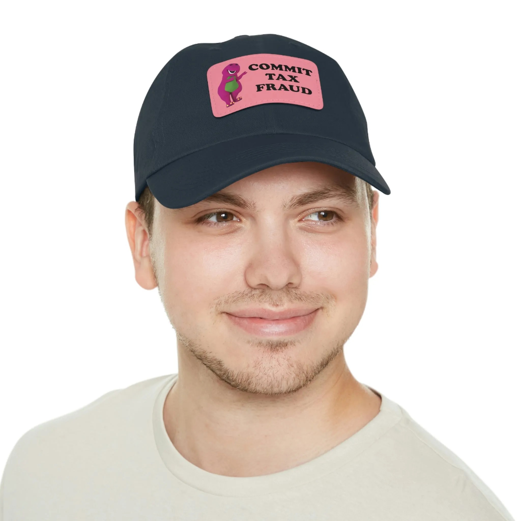 Commit Tax Fraud Dad Hat with Leather Patch