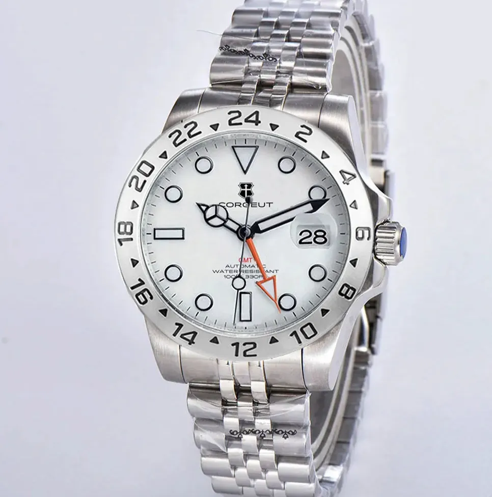 Corgeut NH34 GMT 39mm  Watches Automatic Mechanical Adventurer.