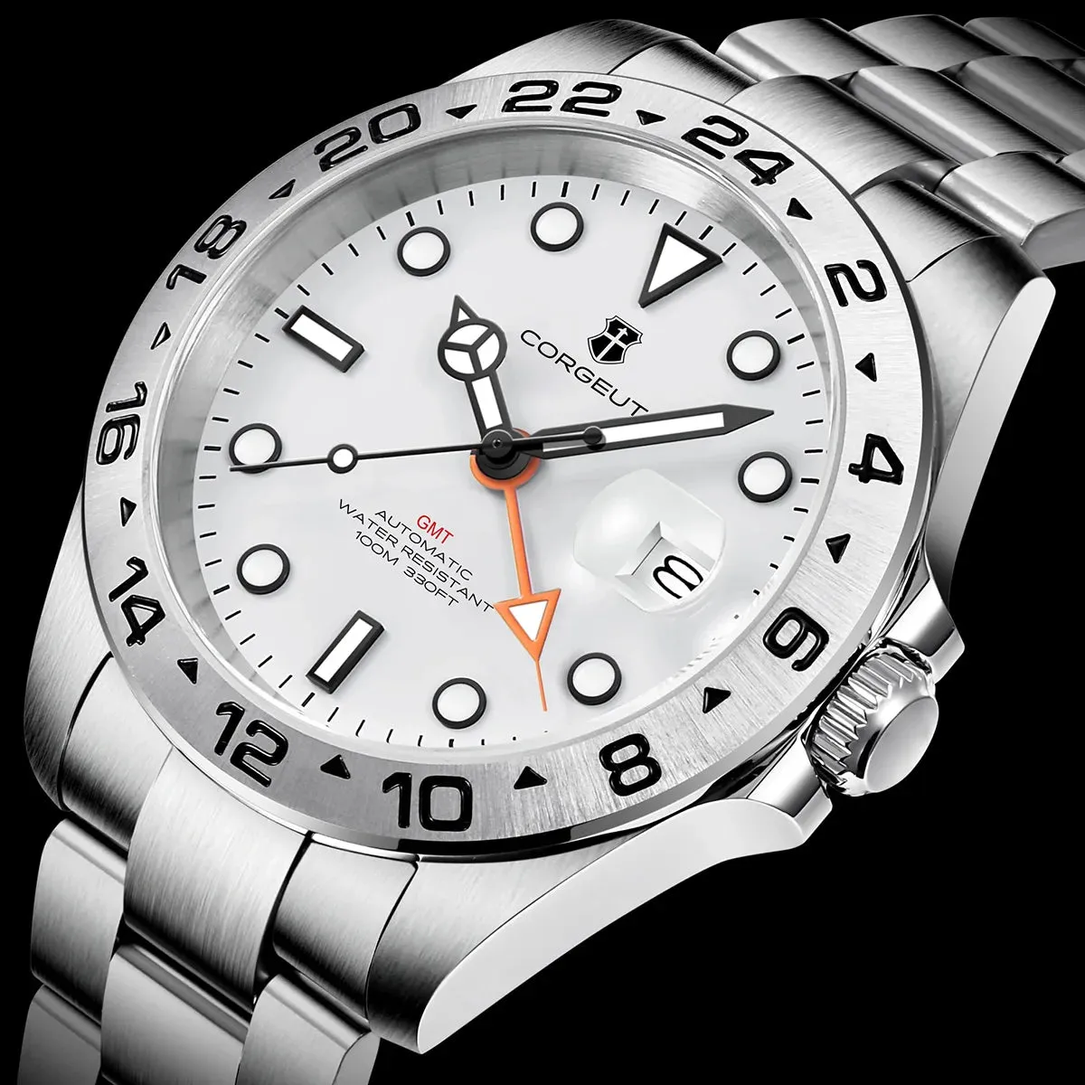 Corgeut NH34 GMT 39mm  Watches Automatic Mechanical Adventurer.